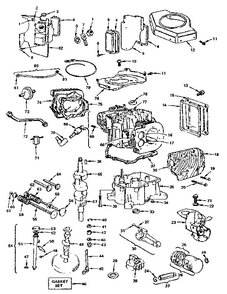 Cylinder, Crankshaft And Engine Base Group Diagram and Parts List for 402707-0151-02  Briggs and Stratton Engine